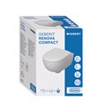 Комплект подвесного укороченного безободкового унитаза Geberit Renova Compact  Rimfree T=49см ,с  сиденьем  и быстросъемной крышкой с микролифтом. 500.803.00.1 500.803.00.1