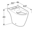 Geberit iCon Чаша унитаза напольного безободковая Rimfree®, глубина 680 мм 200460000 200460000
