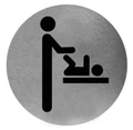 Mediclinics.Знак туалета пеленального столика из нержавеющей стали AISI 304, сатинированная отделка арт. Знак туалета пеленального столика из нержавеющей стали AISI 304, сатинированная отделка, арт.PS0005CS PS0005CS