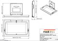 Пеленальный столик Mediclinics CP0016H-I для общественных мест, для открытого монтажа горизонтальный, бактериально-устойчивый полипропилен CP0016H-I