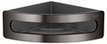 Полочка для ванной Keuco ELEGANCE 11657350001, корзинка для душа, угловая, со съемной пластиковой вставкой, титан чёрный шлифованный/антрацит 11657350001 - фото 194995