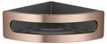 Полочка для ванной Keuco ELEGANCE 11657290001, корзинка для душа, угловая, со съемной пластиковой вставкой, красное золото шлифованное/антрацит 11657290001 - фото 194997