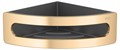 Полочка для ванной Keuco ELEGANCE 11657250001, корзинка для душа, угловая, со съемной пластиковой вставкой, латунь шлифованная 11657250001 - фото 195071