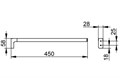 Keuco Moll Полотенцедержатель, одинарный, неповоротный, 450мм, арт. 12720250000 12720250000