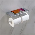 Бумагодержатель двойной с полкой для телефона Timo Selene 10045/00 хром 10045/00