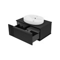 SAVOY - 80 Тумба подвесная с 1 ящ. черный + раковина УТ000014894