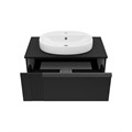 SAVOY - 80 Тумба подвесная с 1 ящ. черный + раковина УТ000014894