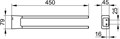 Полотенцедержатель KEUCO AVENO, 14618370000, двойной, 450 мм, черный матовый 14618370000