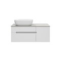 Роял -100 Тумба подвесная с 2 ящ. белый + столешница + раковина УТ000014971