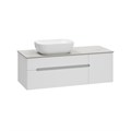 Роял -120 Тумба подвесная с 2 ящ. белый + столешница + раковина УТ000014973