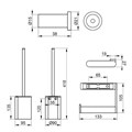 Набор аксессуаров KEUCO PLAN, 19701371490, черный матовый, латунь 19701371490