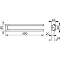 Полотенцедержатель KEUCO REVA, 12818010000, 450 мм, хром 12818010000