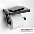 Держатель для туалетной бумаги  с полкой KEUCO REVA, 12873379000, черный матовый (RAL 9011) 12873379000