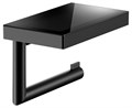 Держатель для туалетной бумаги  с полкой KEUCO REVA, 12873379000, черный матовый (RAL 9011) 12873379000