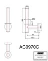 Держатель для туалетной бумаги, AC0970C, хромированная латунь, глянцевый. AC0970C