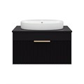 ENFIDA - 70 Тумба подвесная черная мат. эмаль 1 ящ. + раковина УТ000015094 ENFIDA - 70 Тумба подвесная черная мат. эмаль 1 ящ. + раковина УТ000015094