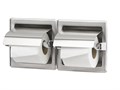 Встроенный двойной держатель рулона туалетной бумаги с крышкой, AIE320CS, нержавеющая сталь AISI 304, матовый. AIE320CS - фото 197332