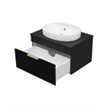 ENFIDA - 70 Тумба подвесная черная мат. эмаль 1 ящ. + раковина УТ000015094 ENFIDA - 70 Тумба подвесная черная мат. эмаль 1 ящ. + раковина УТ000015094