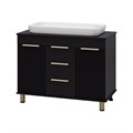 ENFIDA -100 Тумба напольная 3 ящ. черная мат. эмаль + раковина УТ000015095 - фото 19741