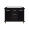 ENFIDA -100 Тумба напольная 3 ящ. черная мат. эмаль + раковина УТ000015095 - фото 19743