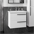 Ненси - 60 Тумба подвесная 2 ящ белая мат. эмаль + раковина УТ000015318