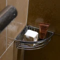 Полочка для ванной KEUCO 24944010100, корзинка для губки, угловая, съемная, со скрытым креплением, латунь, хром 24944010100