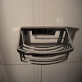 Полочка для ванной KEUCO 24942010100, корзинка для губки, съемная, со скрытым креплением, латунь, хром 24942010100