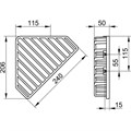 Полочка для ванной KEUCO 24904010000, угловая, корзинка для губки, латунь, хром 24904010000