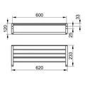 Полка для ванной Keuco ELEGANCE 11675010000, 620 мм, с держателем для полотенец, латунь/хром 11675010000
