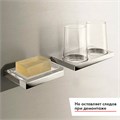 Мыльница для ванной KEUCO EDITION 11 11155059000 с держателем, хрустальное стекло/латунь, никель шлифованный 11155059000