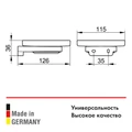 Полочка для мыла в комплекте с хрустальной мыльницей хром 12755019000 12755019000