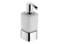 Дозатор для жидкого мыла Keuco ELEGANCE 11653019001, для пенного мыла, в комплекте с держателем и насосиком, настольный, опаловое стекло/хром 11653019001