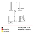 Туалетный гарнитур настенный KEUCO EDITION 400, 11564019000, хром/белый 11564019000