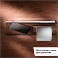 Держатель для туалетной бумаги Keuco Edition 90 19173018000 с полкой, латунь/стекло, хром, без отражателей 19173018000