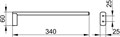 Держатель для полотенец KEUCO EDITION 400 11522030000, 340 мм, одинарный, неповоротный, латунь, бронза шлифованная 11522030000