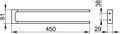 Держатель для полотенец KEUCO EDITION 11 11118130000, 450 мм, двойной, неповоротный, латунь, хром черный шлифованный 11118130000