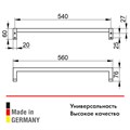 Держатель для полотенец  Keuco EDITION 90 19101010600, 600 mm, латунь, хром, без отражателей 19101010600