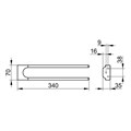 Держатель для полотенец Keuco Moll 12719010000, 340 мм, двойной, латунь, хром 12719010000