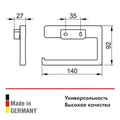 Держатель туалетной бумаги Keuco Collection Moll 12762 (12762010000) хром 12762010000