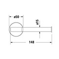 Держатель для туалетной бумаги Duravit Starck T 0099371000, открытая форма, латунь, хром 0099371000