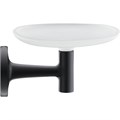 Мыльница для ванной Duravit Starck T 0099334600, матовое стекло, с держателем, латунь, черный матовый 0099334600 - фото 199069