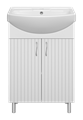 Изео - 60 Тумба напольная прямая, (ПВХ) + раковина УТ000015756