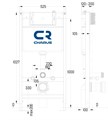 Система инсталляции для подвесного унитаза CHARUS CITY CR.200.12.01 с клавишей смыва белая CR.200.12.01