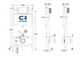 Система инсталляции для подвесного унитаза CHARUS CITY CR.200.21.01 с клавишей смыва хром глянец CR.200.21.01