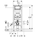 Инсталляция Geberit Duofix для подвесного унитаза, 112 см, со смывным бачком скрытого монтажа Sigma 12 см, узкое исполнение 111.361.00.5 111.361.00.5