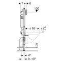 Инсталляция Geberit Duofix для подвесного унитаза, 112 см, со смывным бачком скрытого монтажа Sigma 12 см 111.362.00.5 111.362.00.5