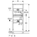 Инсталляция Geberit Duofix для умывальника, 130 см, встраиваемый в стену водоразборный кран, с функциональным блоком скрытого монтажа 111.558.00.1 111.558.00.1