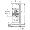 Инсталляция Geberit Duofix для писсуара, 112–130 см, универсальный, для скрытой системы управления смывом писсуара 111.689.00.1 111.689.00.1