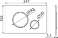 Кнопка управления для скрытых систем инсталляции AlcaPlast M771, xром-глянец/xром-мат M771
