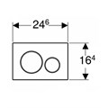Кнопка смыва Geberit Sigma 20, двойной смыв, черный 115.882.16.1